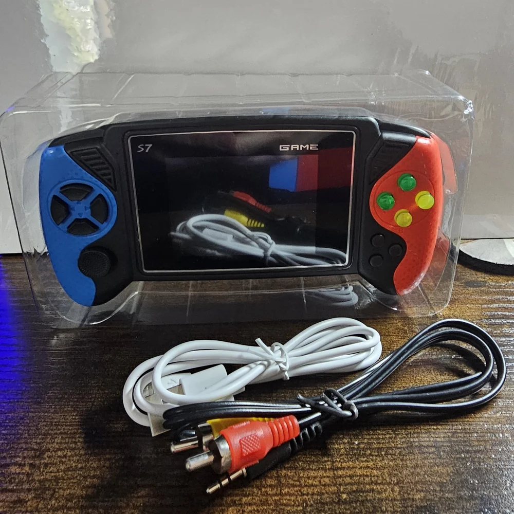 Game Box Handheld Console - Black with Red and Blue Accents
